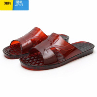 聚范越南牛筋拖鞋男士水晶鞋透明居家室外耐磨软胶防滑爸爸鞋