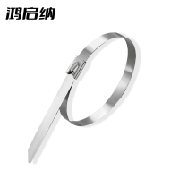 鸿启纳 304不锈钢扎带金属强力卡扣自锁式收紧 DH01 4.6mm*150mm (100根/包)