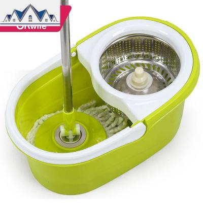 拖把桶旋转拖把杆通用自动免手洗家用懒人拖把布桶一拖净 三维工匠