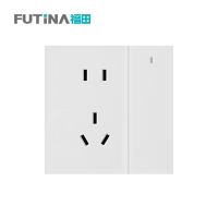 福田 开关插座 插座大面板电源墙壁暗装 1开5孔10A 单位:个