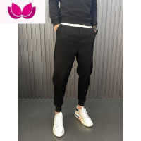 七斓22休闲裤男士欧洲站加厚韩版潮流宽松束脚哈伦卫裤加绒运动裤