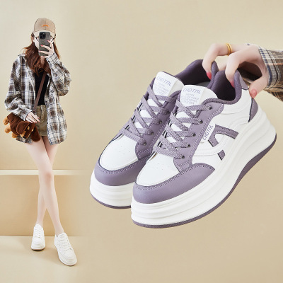 20266春季小白鞋新款韩版ins女学生厚底增高运动板鞋休闲街拍