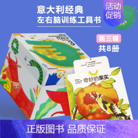 意大利盒子第三辑 启蒙宝宝想象力 8册礼盒装 大开本 经典 [正版]意大利左脑右脑开发训练工具书中英双语升级版启蒙图