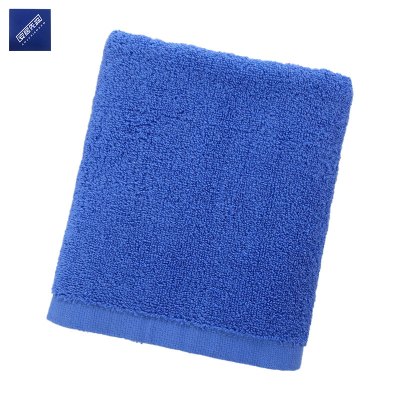 安居先森纤维毛巾清洁抹布带挂钩方巾30*30cm 一包10条 中蓝色
