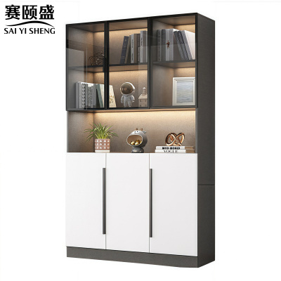 赛颐盛玻璃书柜120*32*200cm台