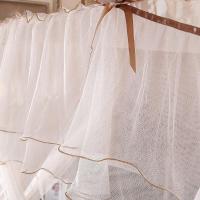 美帮汇蚊帐韩式落地方顶三开公主蚊帐 午后咖啡1.5 1.8米