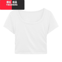 YIBUSHENG下架学姐纯欲露锁骨短袖T恤女季2024新款韩版百搭修身短款上衣