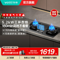 华帝(VATTI)官方家用燃气灶台嵌两用灶具5.0KW火力三环精控均火高热效率一级能效 [三环匀火]i10309D液化气