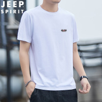 JEEP SPIRIT吉普夏季短袖T恤男士圆领薄款宽松打底衫体恤上衣