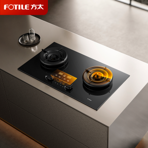 方太燃气灶全新升级嵌入式灶具天然气5.2kW猛火70%热效率定时防干烧可联动 [黑色]03-TEK20 液化气