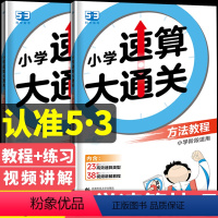 2本[方法教程+满分练习] 小学通用 [正版]2024新 小学速算大通关53 53口算大通关小学一年级二年级三年级六四五