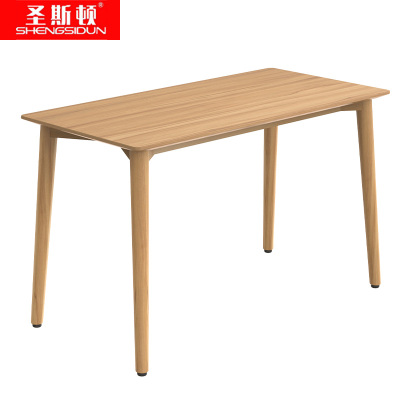 圣斯顿 简约实木餐桌 S-TM05-SM 1300*700*750mm 橡木色 张