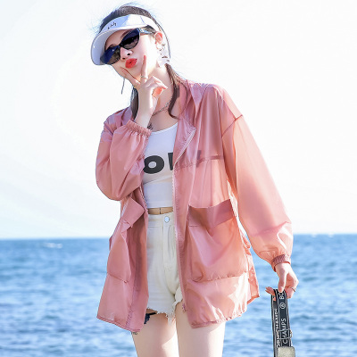 洋气连帽防晒衣女士2021夏季新款防紫外线棒球服小个子百搭短外套~