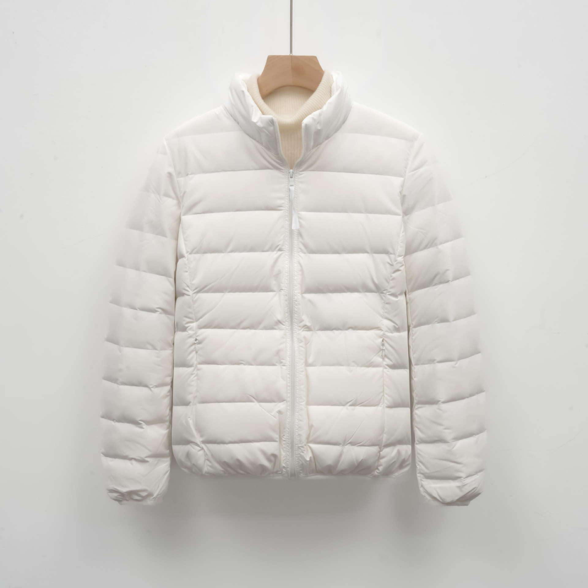 女式90绒女装立领无缝压胶羽绒服短款轻薄新款简约外套_61