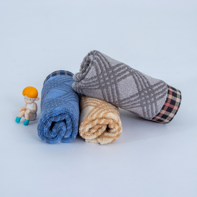 三利格纹绅悦抗菌毛巾C8017