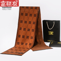 迪鲁奥（DILUAO)同款【品质保障】羊毛围巾男士冬季韩版百搭潮学生印花中年商务长款围脖礼盒装