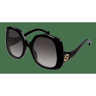 古驰(GUCCI)女士黑灰尼龙材质时尚百搭防紫外线偏光太阳镜 Black_001_/_GREY_Lens