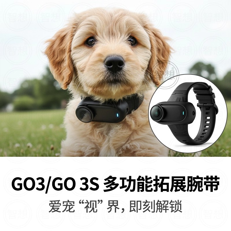 适用影石insta360Go3/3S手扎带绑带多功能宠物狗猫咪挂脖相机拓展固定带配件手腕带背包绑带GO3拓展固定带