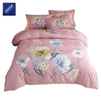 安居先森焕彩喷气全棉印花单人床三件套活性印染C1683