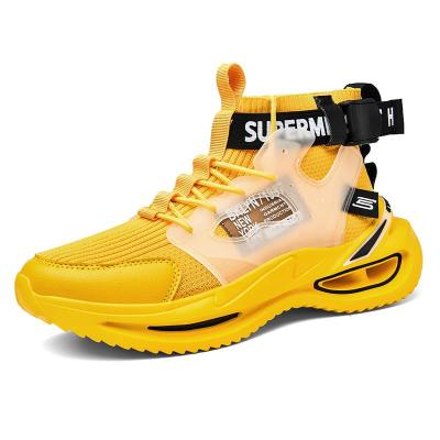 aj男鞋2021新款春季莆田篮球运动鞋子青少年空军一号高帮袜子鞋男