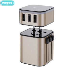 engue恩谷 劲量 3.4A双USB+Type-c全球转换插头 EG-701
