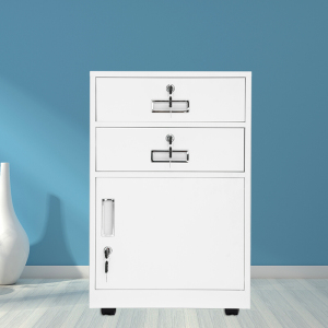 慧采云 钢制活动柜铁皮柜储物柜办公小柜子储物柜移动矮柜桌下三抽屉活动柜