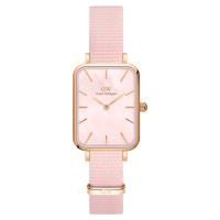 中性名品腕表方形表盘手表粉色表带时尚腕表约会休闲