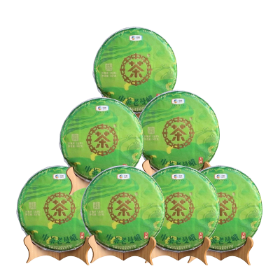 中茶普洱茶2019年勐海高山古乔木老曼峨普洱生茶饼提装(357g*7片）