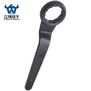 立伟铁牛单头梅花扳手80mm/把
