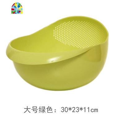 厨房洗菜盆大塑料菜篮子加厚大号家用洗水果篮淘米 FENGHOU 大号浅灰色洗菜篮洗菜篮