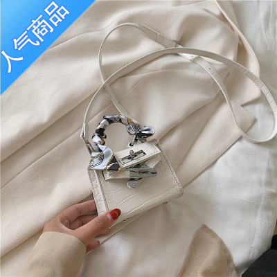 FENGHOU网红迷你手提包小包包女2021新款潮百搭斜挎白色mini凯莉包腋下包女斜挎包