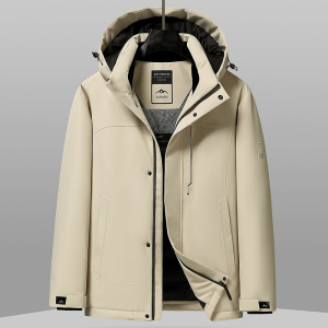 三防户外羽绒服男士连帽冲锋衣秋冬新款石墨烯蓄热羽绒服