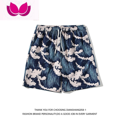 七斓沙滩裤男夏季速干海边浪花短裤ins潮牌宽松大码五分裤情侣大裤衩