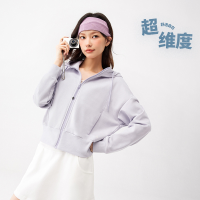 361°女装新款针织加绒外套宽松舒适上衣662538603