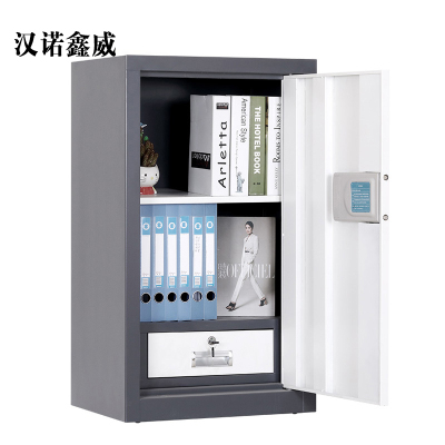 汉诺鑫威办公保密柜保险柜智能指纹电子密码锁铁皮文件柜单门通门矮柜