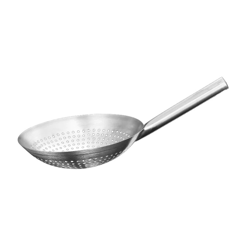 蔚岸 商用不锈钢特粗漏勺 捞面勺30cm/个