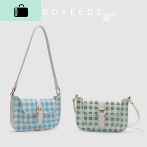 小众设计腋下包包女2020新款夏格子手提单肩包同款法棍手拎信封包NEW LAKE女士单肩包