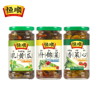 恒顺酱菜套装 乳黄瓜375g+什锦菜375g+香菜心375g 酱菜咸菜腌制泡菜小菜
