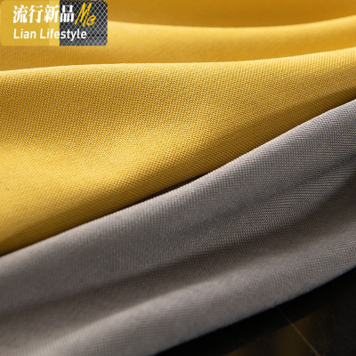 窗帘遮光北欧简约现代撞色遮阳灰拼接卧室客厅亚麻挂钩式轻奢布 三维工匠