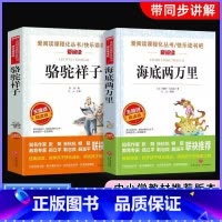 [全套2册]七年级下册必读 [正版]海底两万里和骆驼祥子老舍原著书全套初中版七年级下册必读课外书快乐读书吧