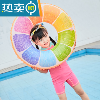 大人可爱网红加厚大号成人救生圈小孩初学者便携儿童腋下圈真智力游泳圈
