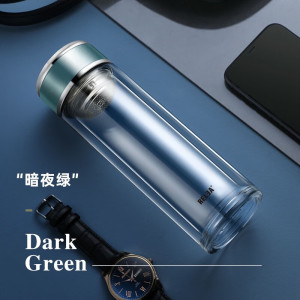 物生物 茗爵玻璃杯 320ml暗夜绿