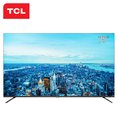 TCL75V275英寸4K超高清HDR人工智能全面屏memc防抖智能液晶平板电视（黑色）