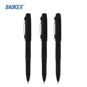 宝克(BAOKE)PC1838 0.7mm大容量中性笔 商务办公日常书写磨砂笔杆签字笔 12支/盒 1盒