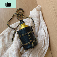 独特小包包女包2020流行新款潮时尚网红斜挎包链条单肩个性水壶包NEW LAKE 黑色女士单肩包