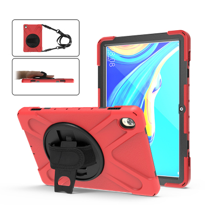 久宇华为Matepad10.8英寸硅胶保护套手托外壳平板电脑SCMR-W09/AL09可旋转支架肩带笔槽网红防摔软壳