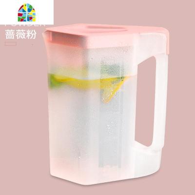 北欧冷水壶家用可高温白开水壶凉水壶凉水杯冷水杯大容量茶壶可爱 FENGHOU 蔷薇粉-1800ml