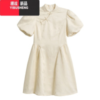 YIBUSHENG2024季新中式改良国风旗袍初恋系连衣裙气质收腰法式少女高级感