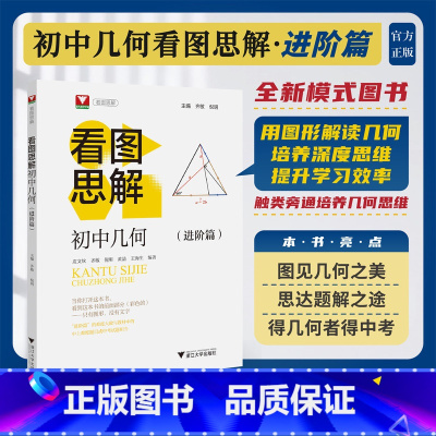 初中几何看图思解(进阶篇) 初中通用 [正版]初中几何看图思解/进阶篇/拓展篇/高中自招/强基测试同等难度/提高思维与应