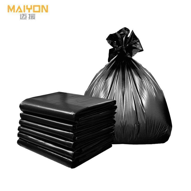 迈援 垃圾袋 黑色平口特厚80*100/6丝 50只 组